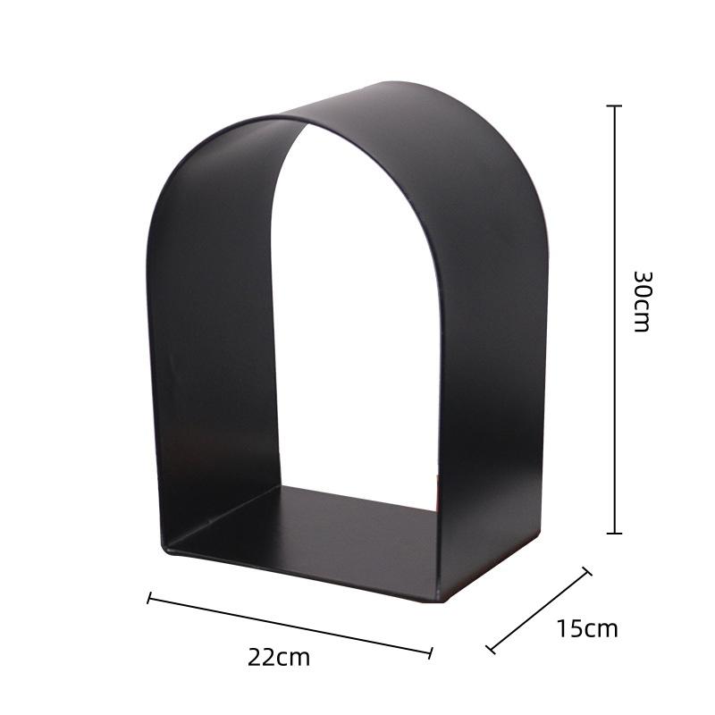 Golden Arches Geometric Hollow Semicircle Metal Handicraft Handicraft Sculpture Metal Figurine Room Decoration Accessories