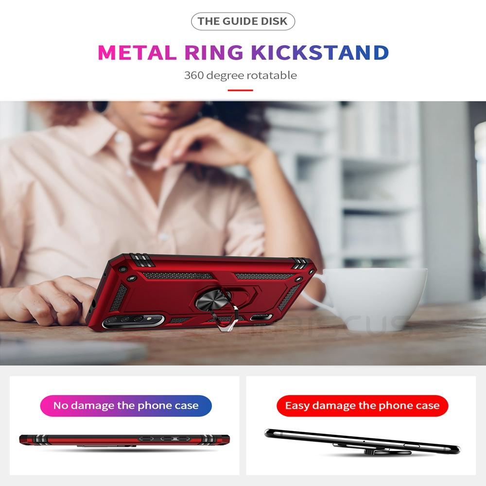 Luxury Armor Soft Shockproof Case For Xiaomi Mi A3 Silicone Bumper Hard Cover For Xiaomi Mi CC9e Metal Ring Cases