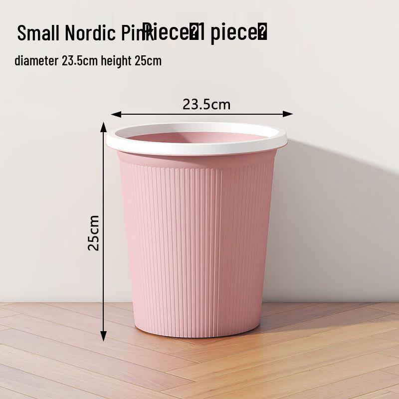 Nordic Style Corner Storage Trash Can - Lidless, Multifunctional, Press Ring Type