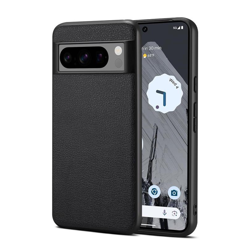 EUCAGR Luxus-Leder-Handyhülle Für Google Pixel 10 9 8 7 6 Pro Silikon Weiche Stoßfeste Rückseite Für Google Pixel 8A 7A 6A