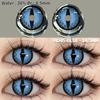 Eyeshare Cosplay barevné kontaktní čočky pro oči Halloweenské čočky Blue Eye Contacts Černé čočky Roční 14,5 mm