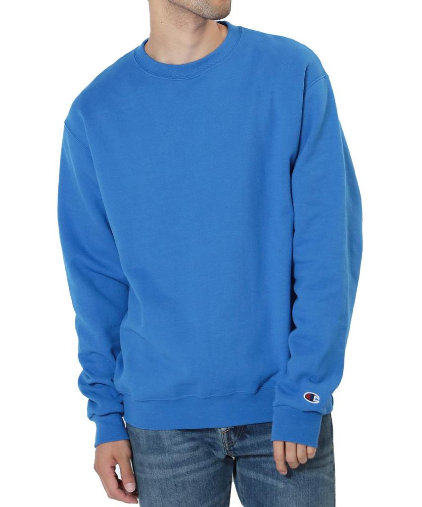 Champion Basic Logo Crew Long Size Royal Blue One-Point Sweatshirt, Men's Neck, Sleeve, S,