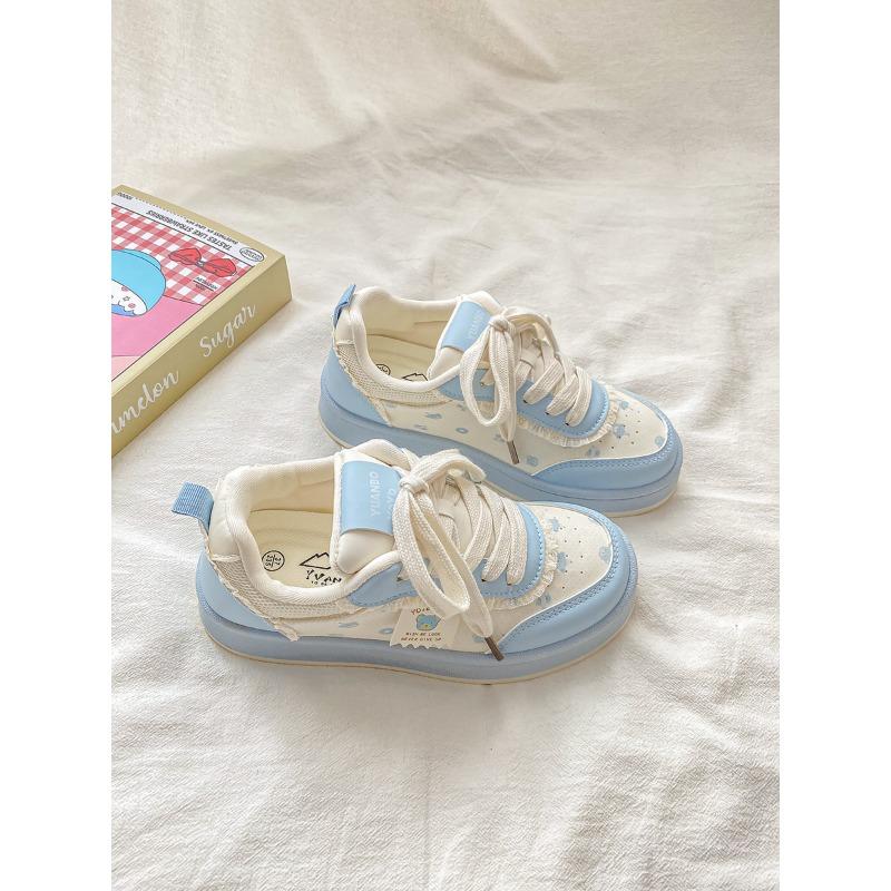 Thick-soled little white shoes female student 2 new versatile breathable casual board shoes bread shoes female