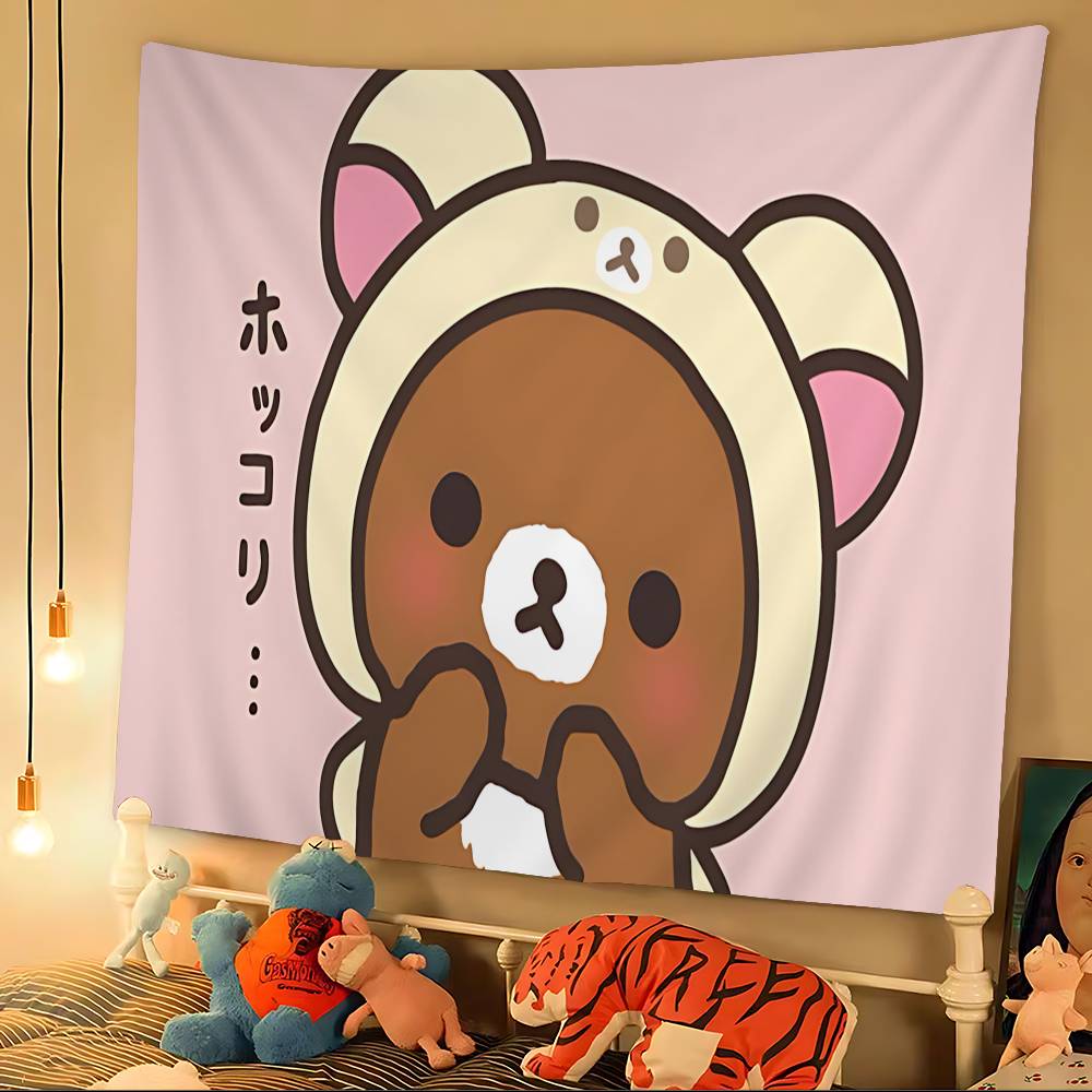 Popular Cute R-Rilakkuma Character Cartoon Tapestry Art Science Fiction Room Home Decor Art Home Decor