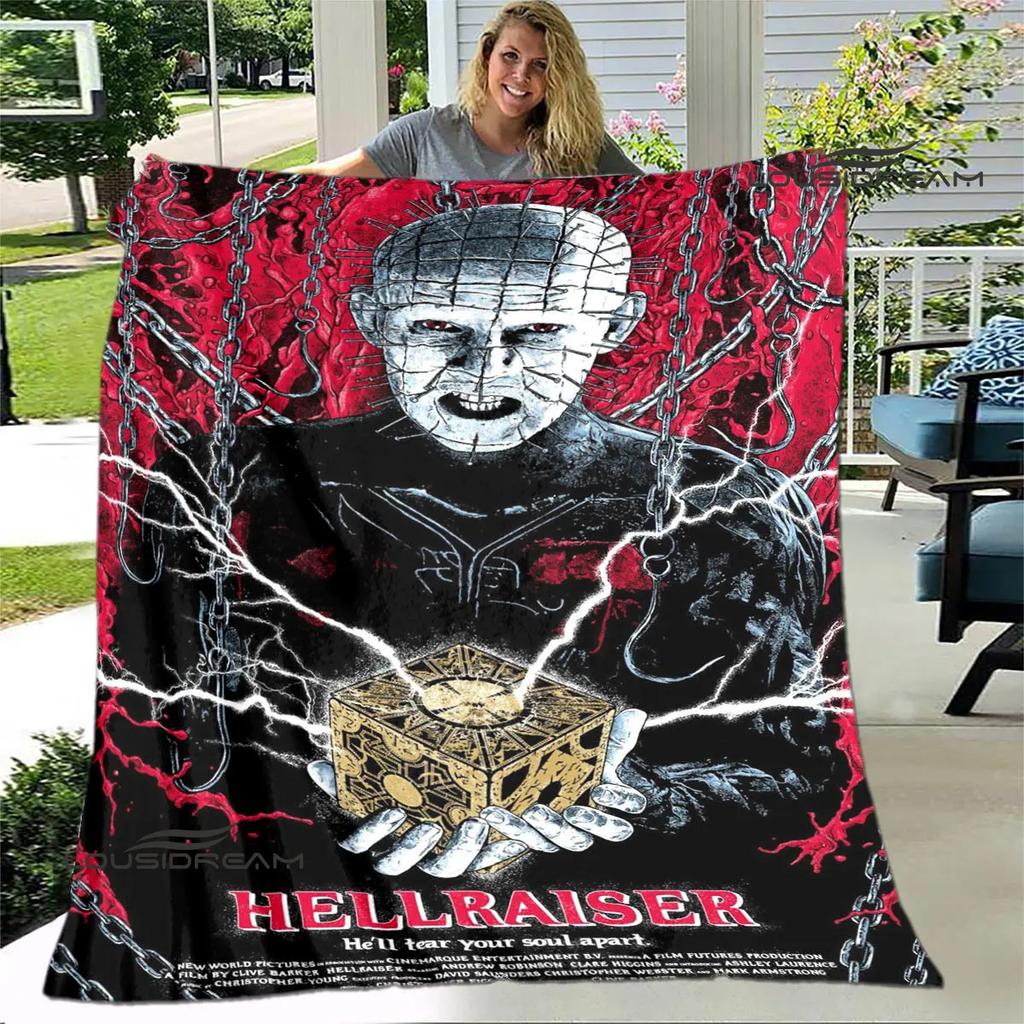 Hellraiser Horrorfilm bedruckte Decke Kinder warm schön Flanell weich und bequem Heim Reise Decke Geburtstagsgeschenk