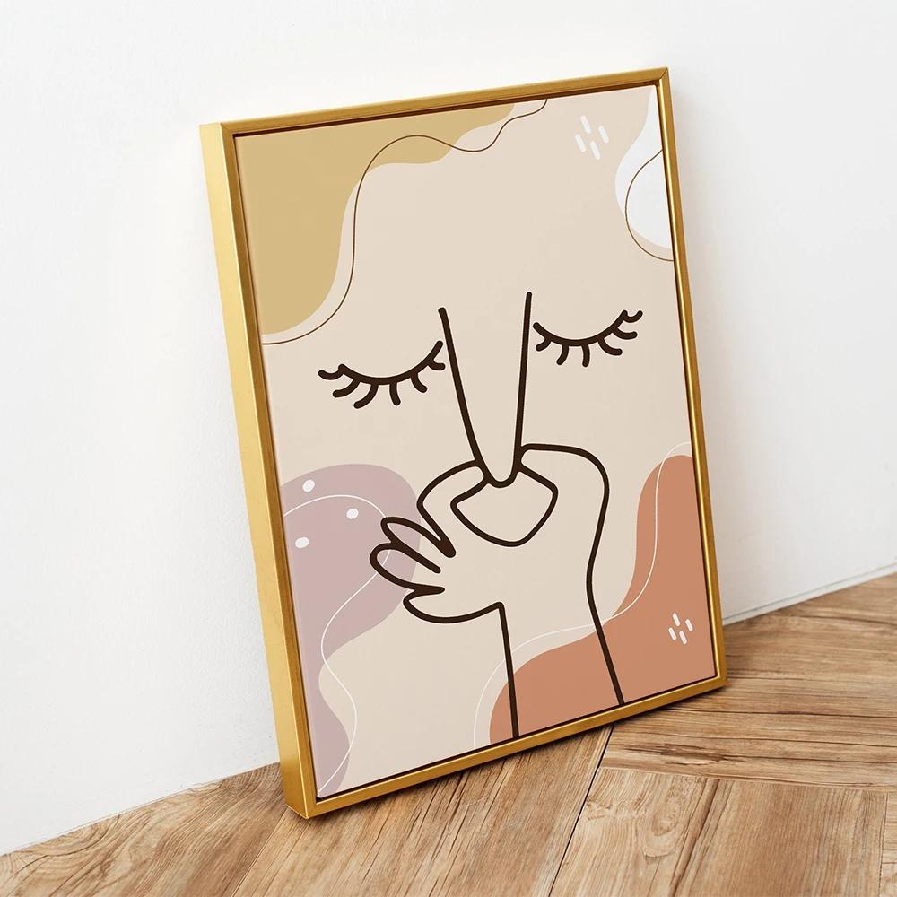 Schlechter Geruch Niedliche Linie Wandkunst Bilder Leinwandmalerei Lustiges Badezimmer Farbposter Drucke Toilettenhumor Badezimmer Heimdeko