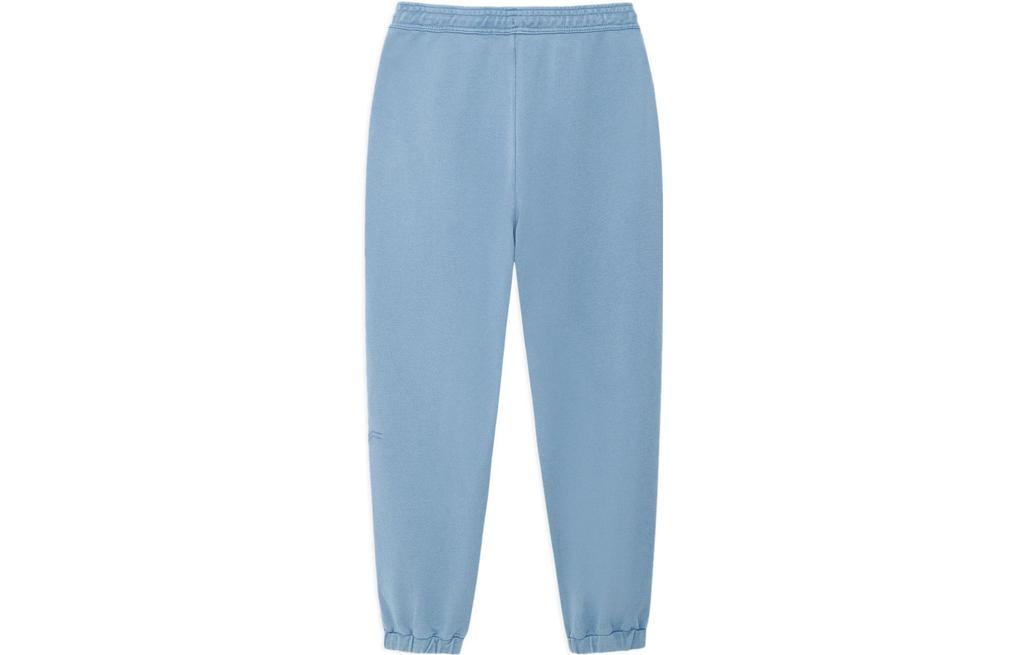 Li Ning Knitted Sweatpants Unisex Bright Blue Moderate Cuffed Pants AKLSC87-5
