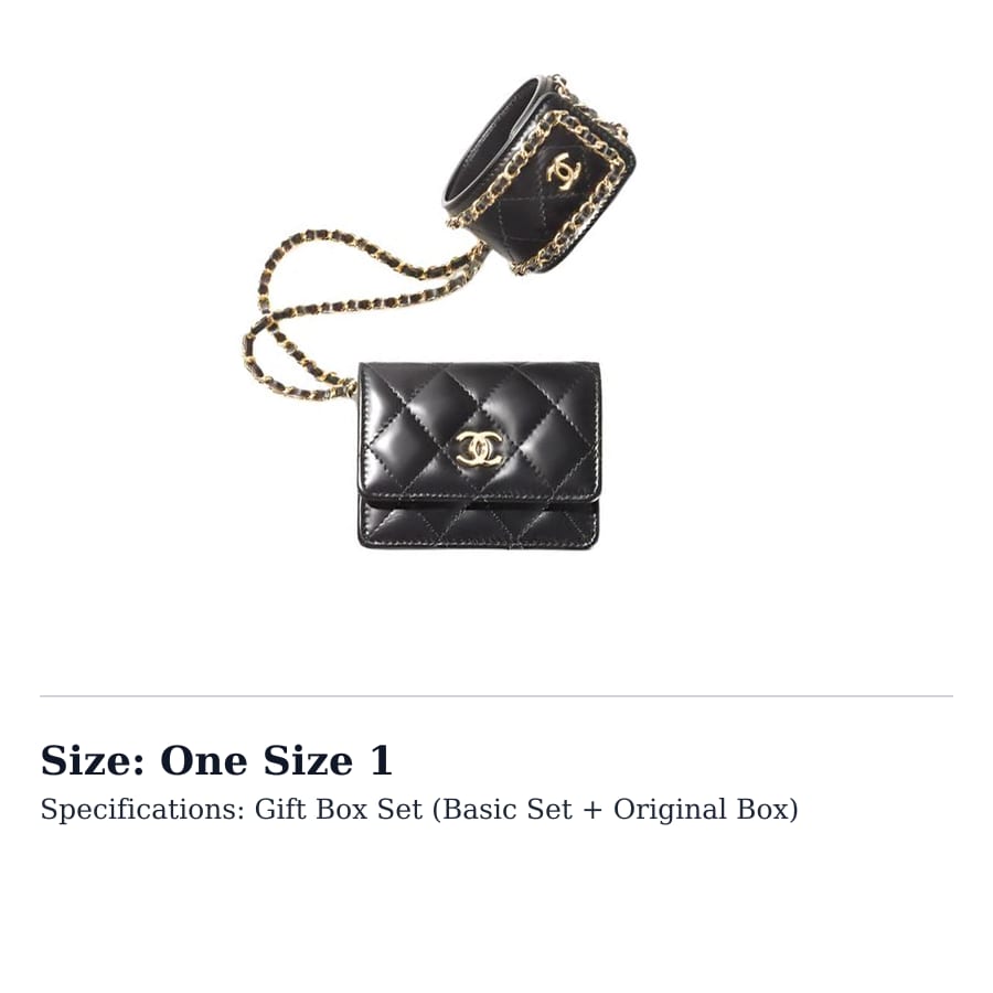 Chanel Sheepskin And Gold Metal Card Holder Women's Black AP2749-B07974-94305