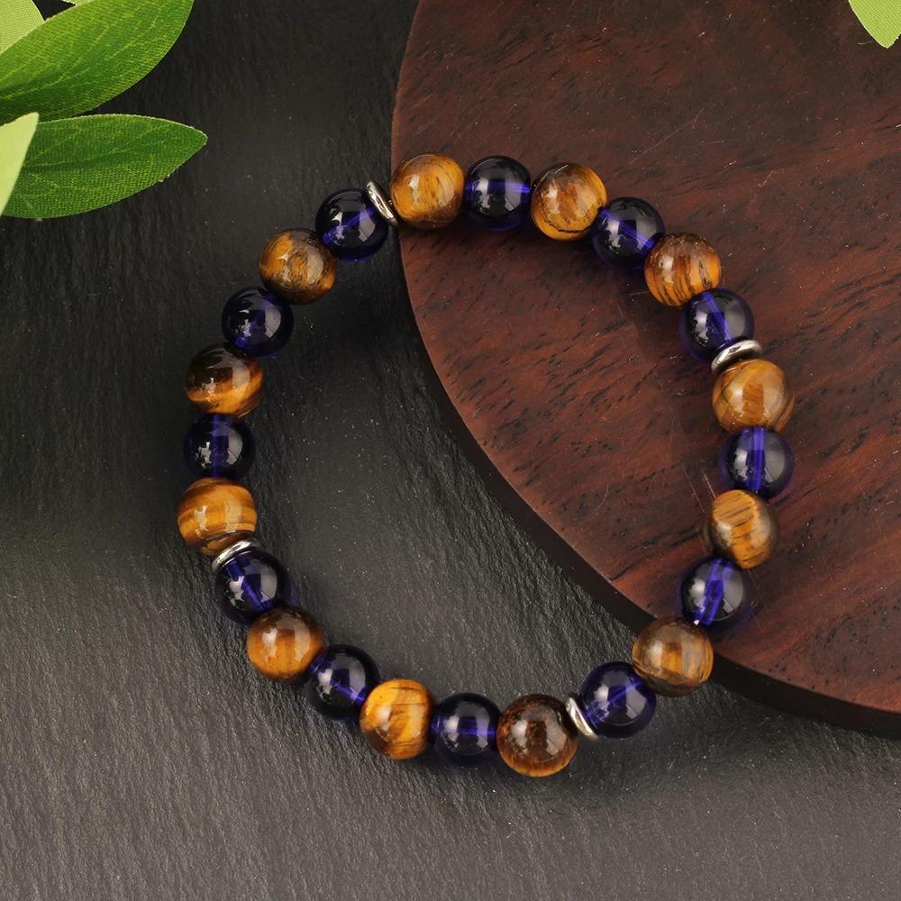 Tigers Eye Bracelets For Women Girl Summer Beach Jewelry Stone Bangles Outfit Things Fashion Gifts For Brother