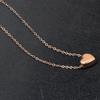 Cross-Border Simple 12MM Heart Necklace: Three-Color Stainless Steel Clavicle Chain with Engravable Pendant for Women