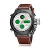 Men's Military Ana-Digital Display Waterproof: LED Genuine Leather Strap Japanese Quartz Antique Stylish Popular Men's Accessories - Father's Day,