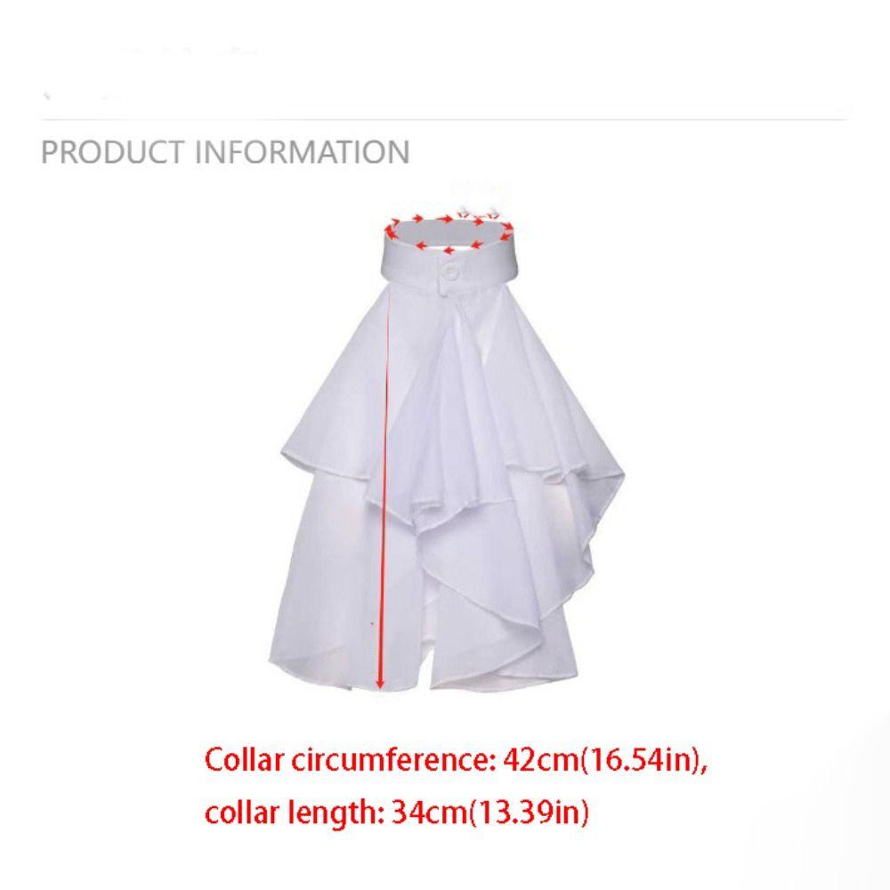 Costume Accessory Detachable Lace Collar Vintage Elegant Renaissance Collar Layered Opera Elizabethan Neck Ruff Photo Props