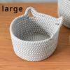 Desktop Storage Sets Cat Ear Organizer Cosmetic Snacks Sundry Keys Woven Storage Basket