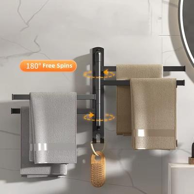 180°Rotating Suction Cup Towel Rack Multi-pole 2/3/4/5 Towel Bars Toilet Towel Rod Punch-free Wall-mounted Clothes Hanger