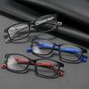 Business-Style Square Frame Anti-Blue Light Presbyopia Glasses Unisex High-Definition Ultra-Light Reading Eyewear +1.0 To +4.0