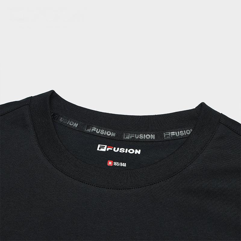 FILA Fusion Culture Soft Comfortable Pure Cotton Short Sleeve T-Shirt Women tops Black T11W432104FBK