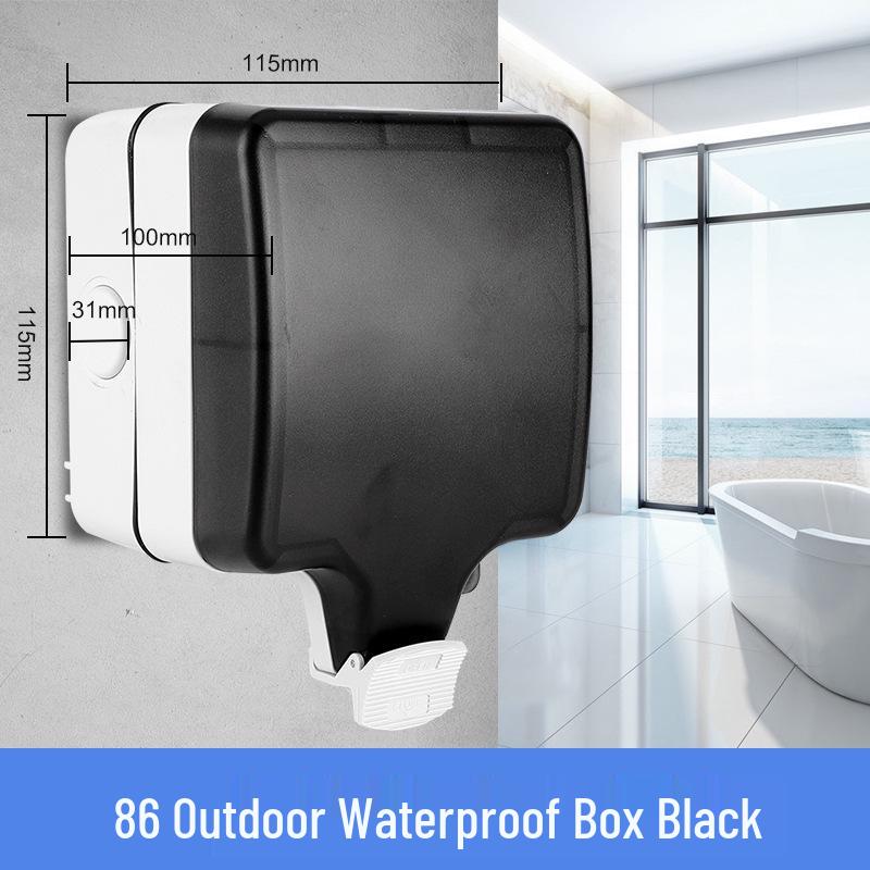 86 Type Transparent Self-Adhesive Waterproof Socket Cover for Bathroom Switches