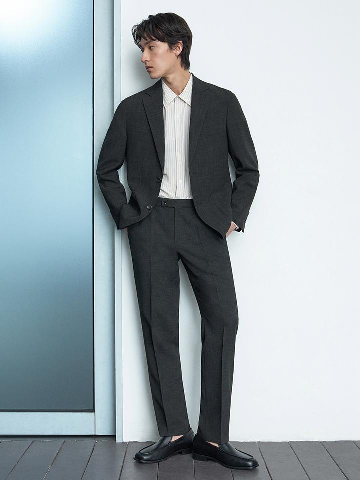 AND Z Men'S Knit Tapered Fit Setup Slacks_Bzg2Pp1103