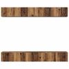 Wall Mounted TV Cabinet Set 6 pcs Reclaimed Wood Effect Particleboard