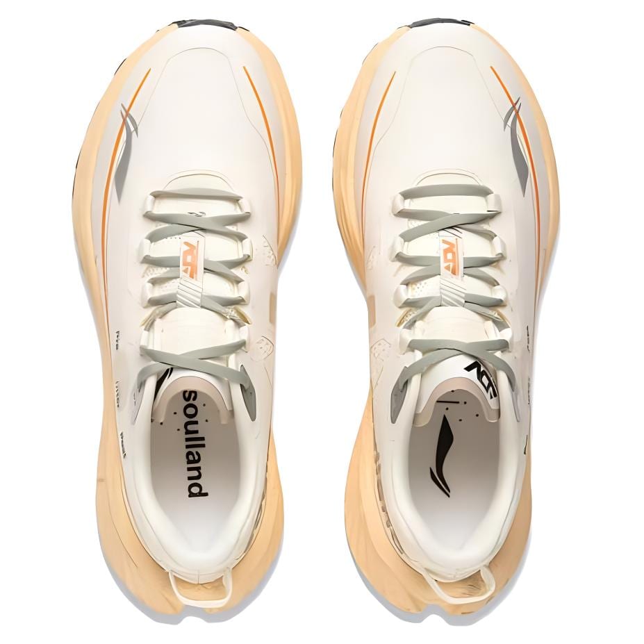Li Ning Slip Resistant Abrasion Resistant Low Top Running Shoes Women's Ecru ARNU004-22