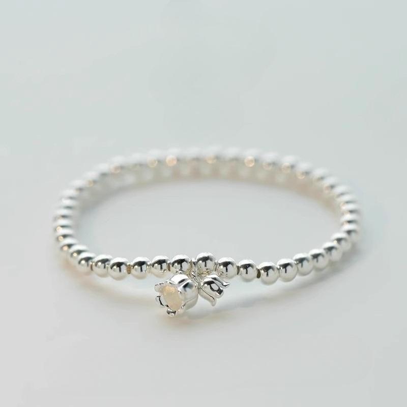 New Silver Love Adjustable Bracelet for Women Girl Elegant Vintage Geometric Lucky Punk Jewelry Bracelet Party Birthday Gifts