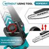 YOFIDRA 8-Inch 4500W Brushless Electric Pruning Saw Cordless Chainsaw for Woodworking Compatible with Makita 18V-21V Battery