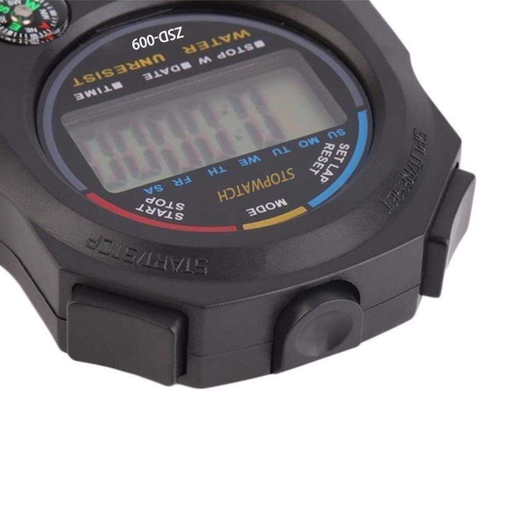 Cluoling Stopwatch Sports Digital Timer Waterproof Measures In for Referees and with Strap Included Stopwatch, 0.01 Seconds, Training,