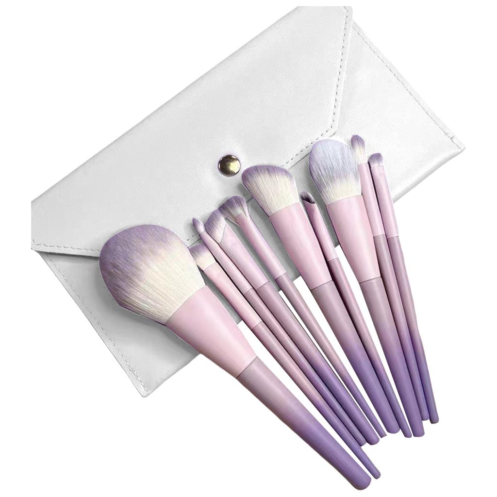 Professional Makeup Brush Kit – 10 Pieces with Collecting Bag – Synthetic Bristle, Gradient Design – Ideal for Foundation, Powder, Eyeshadow, Eyeliner
