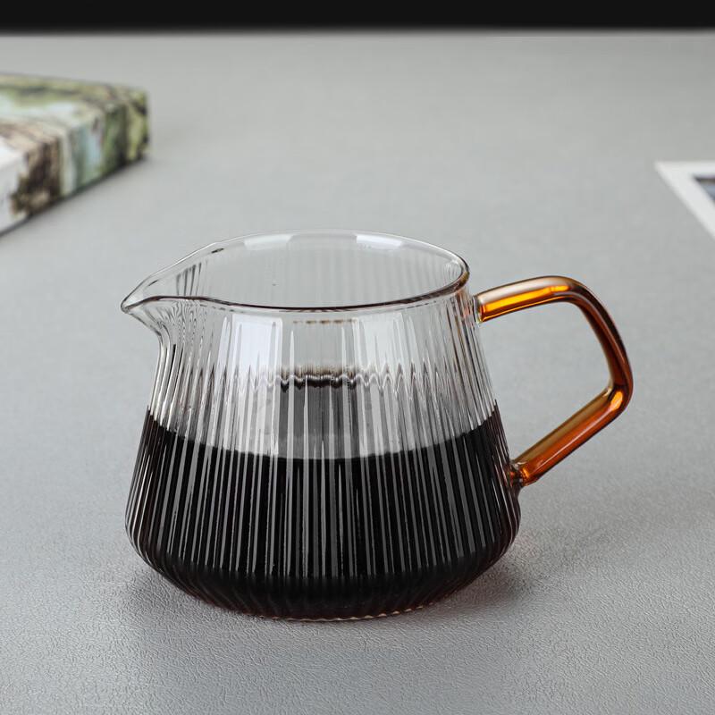 Шанци Вертикальный полосатый стеклянный кофейник