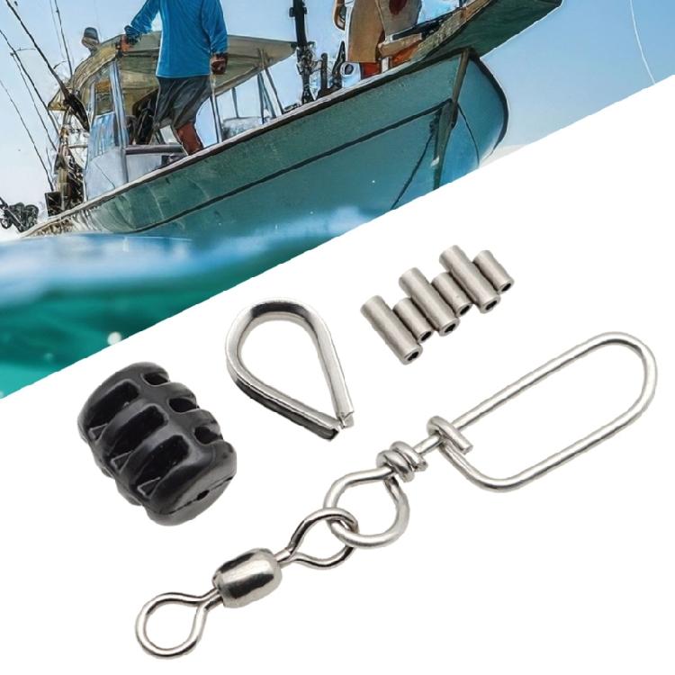 High Strength Rolling Bearing Connector Clip Fishing Accessories Fishing Line Swivels Rig Fishing Barrels Swivels Set