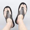 2024 Summer Men's Flip Flops Handmade Leather Slippers Fashion Men's Flip-flops Outdoor Breathable Comfortable Simple Sandals