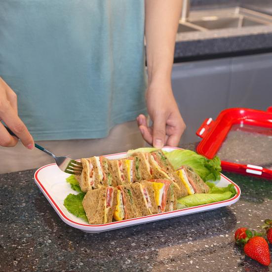 Food Preservation Tray with Vacuum Sealed Lid Stackable Reusable Food Storage Container