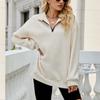 Dámský oversized pulovr na zip s dlouhým rukávem mikina s kapucí americká vintage móda tepláková souprava základní pulovry