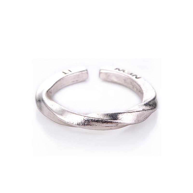 

Retro Mobius Strip Ring For Men Silver Color Punk Gothic Rock Hiphop Open Ring Biker Accessories Handmade Unisex Gift resizable