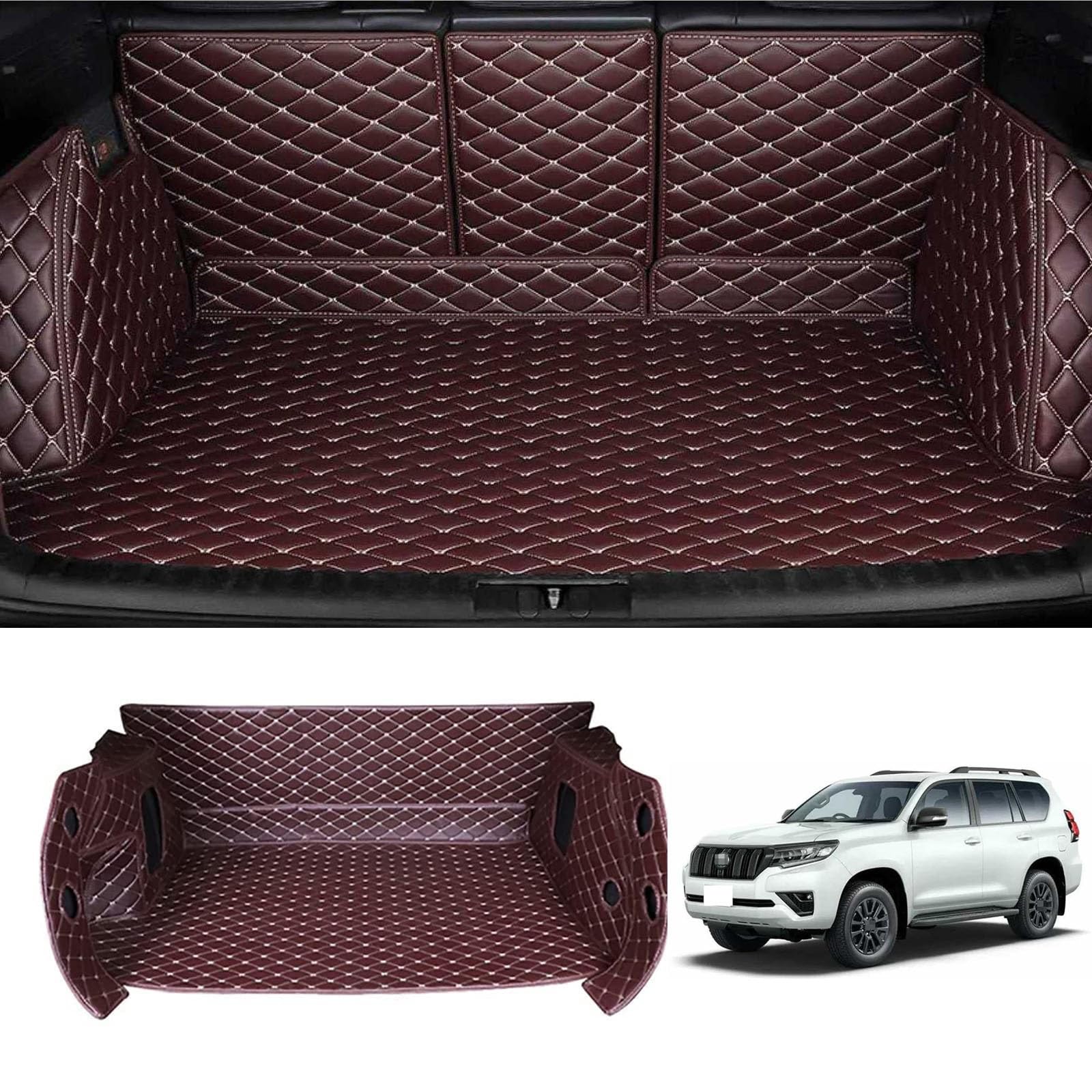 

Подходит для коврика для багажа Prado 5-местного, 7-местного автомобиля 2018-2023 года выпуска, коврика для багажника автомобиля 150-й серии, коврика для салона Prado PRADO Late Prado 150 Series Special