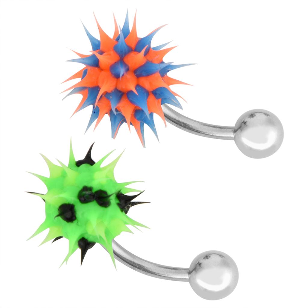 110pcs/set Tongue Nose Belly Button Rings Mixed Stainless Steel Body Piercing Jewelry