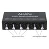 Portable Audio Mixer, Stereo Sound Signal Mixer, 2-in, 4-out, 3.5mm Interface, Stereo Headphone Amplifier Mixer for Studio and Stage Use