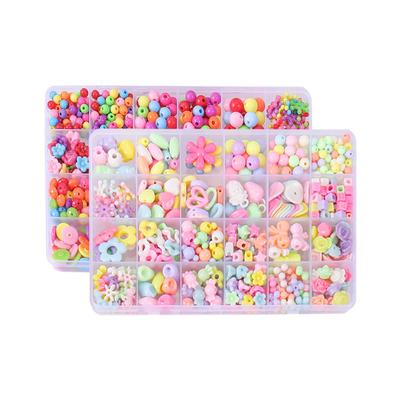 Perlen Baby Spielzeug Kleinkinder Handgemachte Aufbewahrungsbox DIY Handwerk Produktion Material Paket Halskette Armband Pädagogisches Mädchen Geschenke