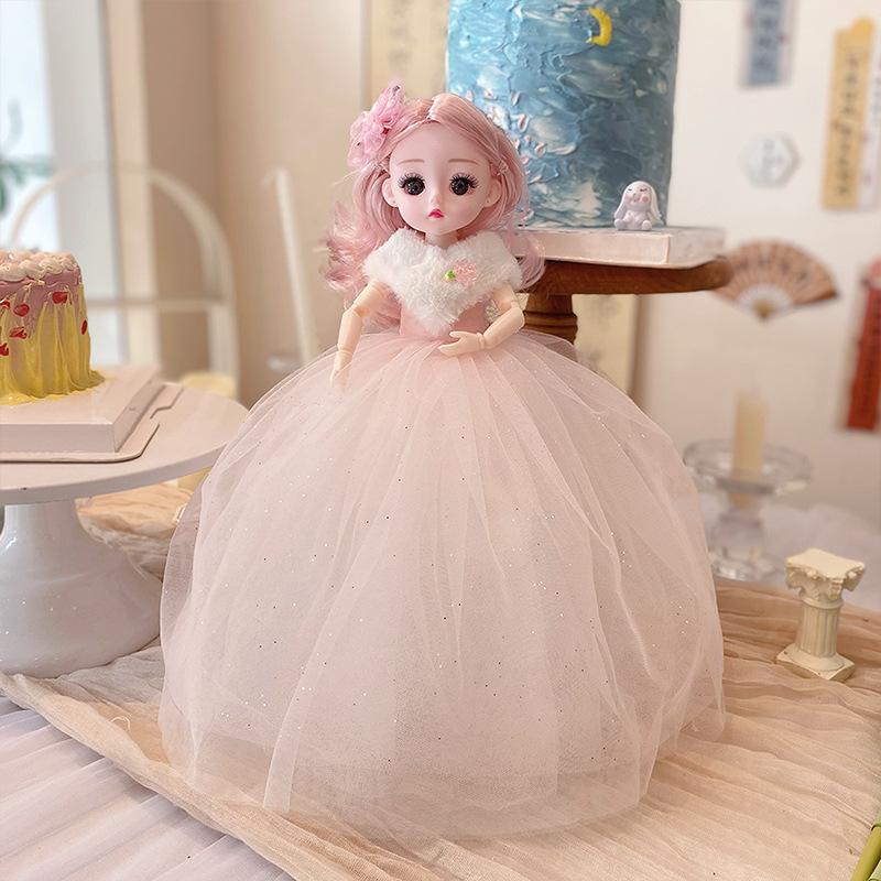 1 Set 32Cm Music Gauze Skirt Dolls Action Figures For Girls 6 To 7 Years Kids Toys Clothes And Accessories