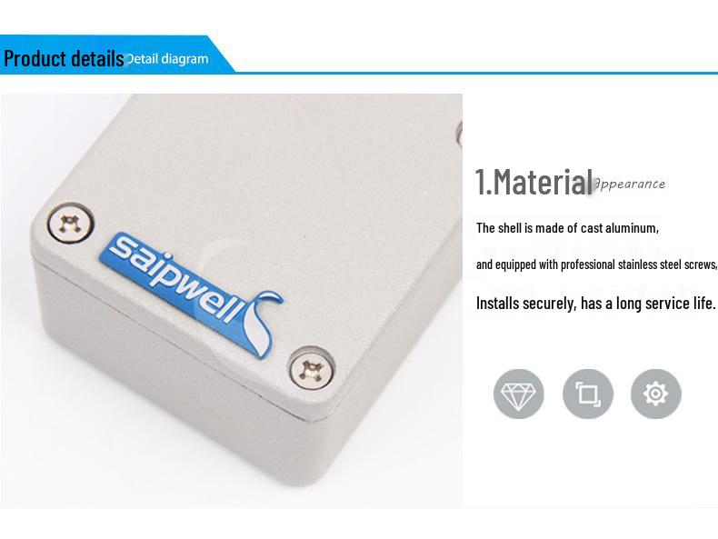 Aluminum Alloy Waterproof Outdoor Junction Box with Terminals - Rainproof Power Distribution Box