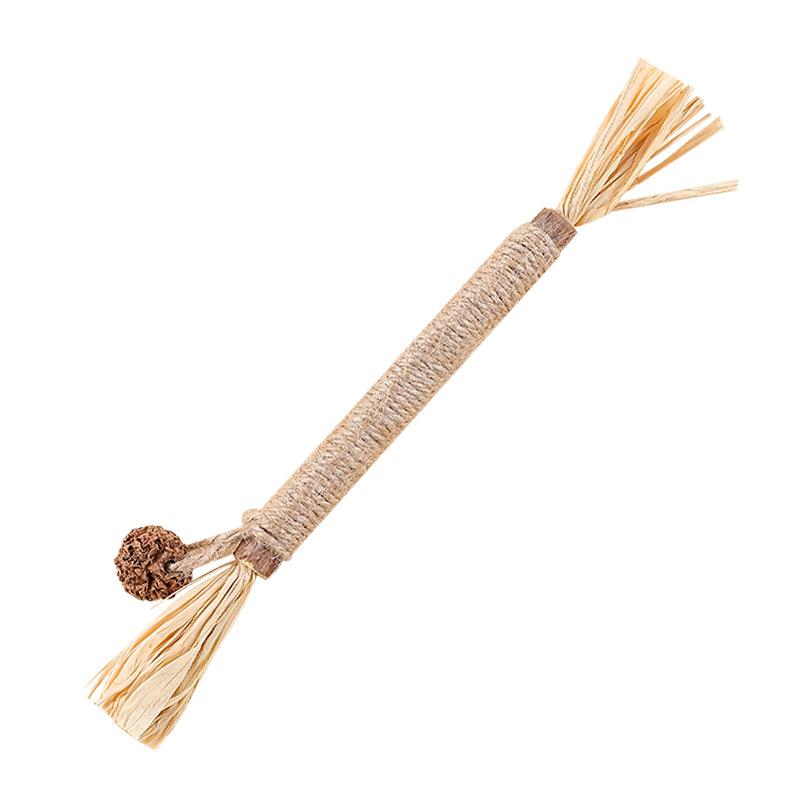 

Wood Tianliao Feather Gall Fruit Raffia Grass Toy Cat Teething Stick Cat Gnawing Toy Cat Teasing Stick Cat Teasing Toy