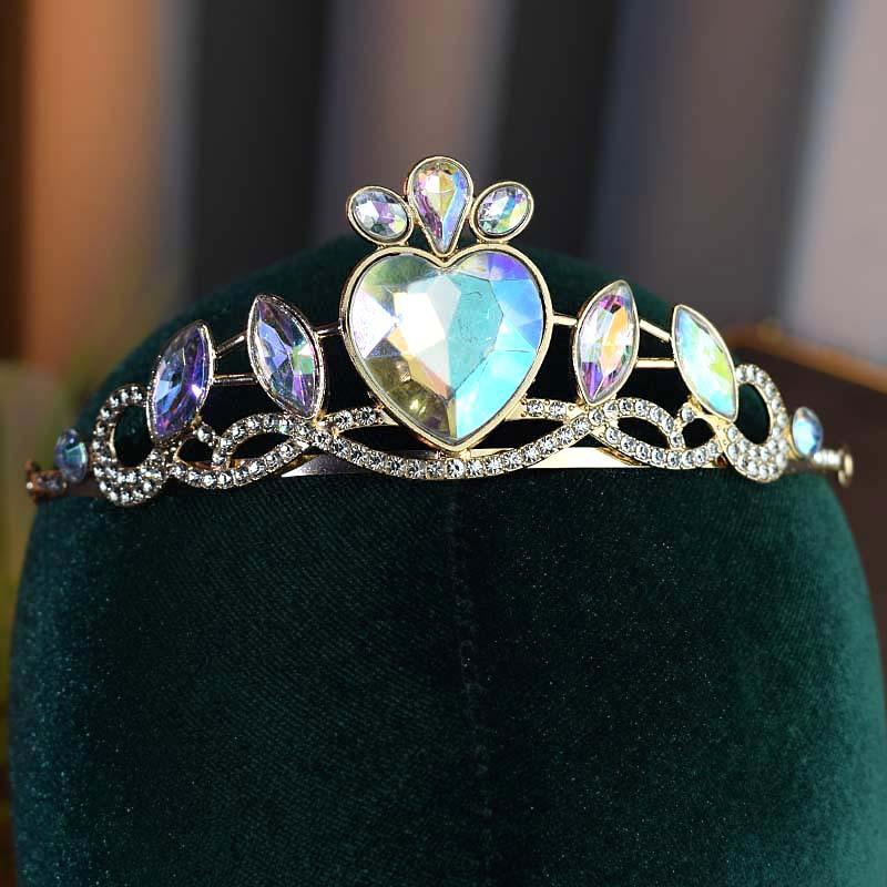 

European and American Children s Crowns Cute Princesses Girl Headbands Elsa Barbie Anime Headwear Stage Performance Crowns