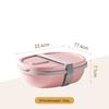 800/1300ML Portable Lunch Box with Two Compartments for Food Storage Plus A Detachable Mini PP Box Light Salad Cup Microwavable