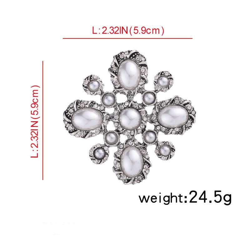 

Hot-Selling New Arrival Baroque Style High-End Hot Sale Fashion Vintage Pearl Brooch Corsage Fashion All-Match Clothing Pin Style 8