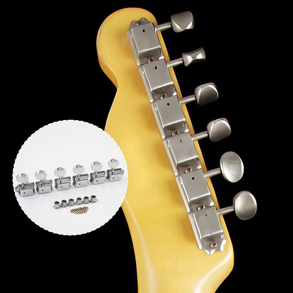 1Set 6 Right 6R Tuning Key Pegs 6-Pack Combination Tool New Guitar String Knob  for ST/TL Style