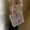 Women's bag spring new trend shoulder bag large capacity cotton and linen fashion work commuter tote bag