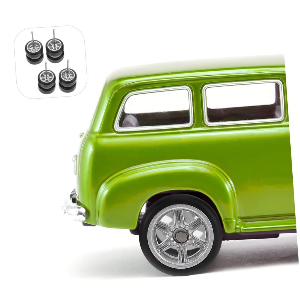 FUNOMOCYA 16 Paar Die-Cast-Autoräder mit Gummi, Realistisches Design, Montage erforderlich