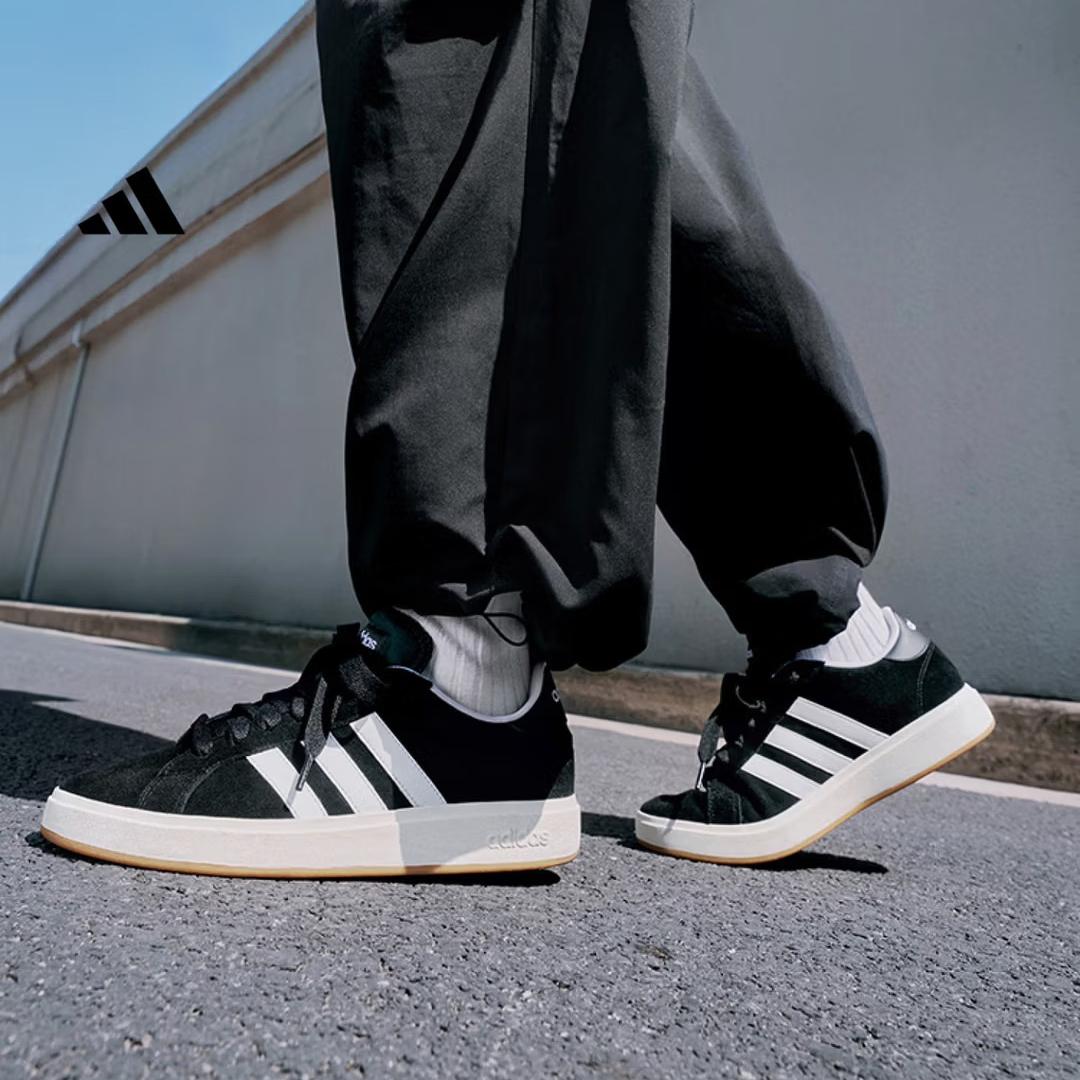 Adidas  Хлебные кроссовки  GRAND COURT BASE 00-х Повседневные низкие кроссовки Adidas JP6335 35.5 чёрный