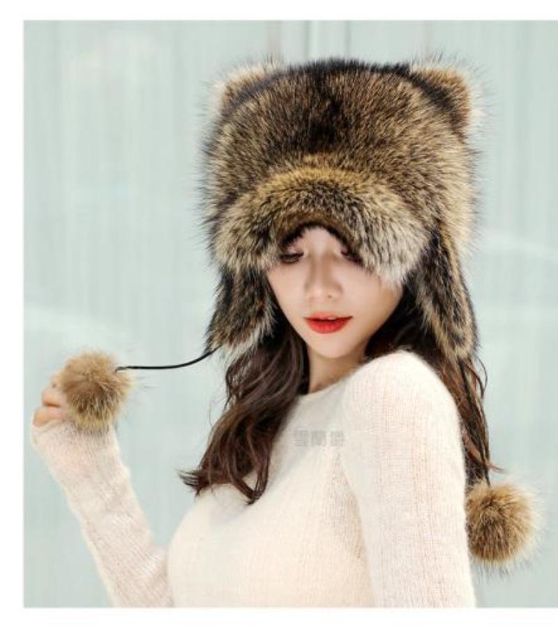 Winter Warm Women Thick Cap Ear Hats Bomber Hat