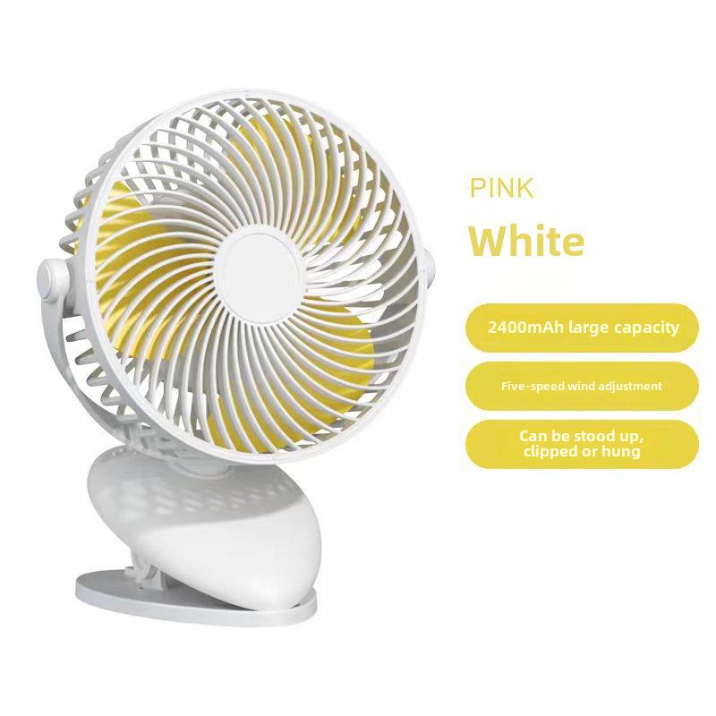 High-Power USB Clip Fan with Automatic Oscillation